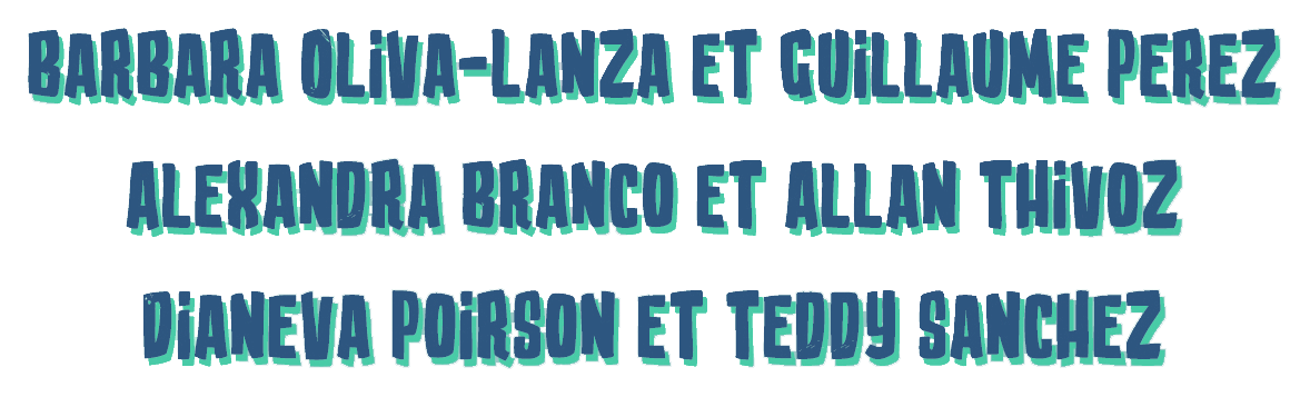 Barbara Oliva-Lanza et Guillaume Perez ; Alexandra Branco et Allan Thivoz ; Dianeva Poirson et Teddy Sanchez